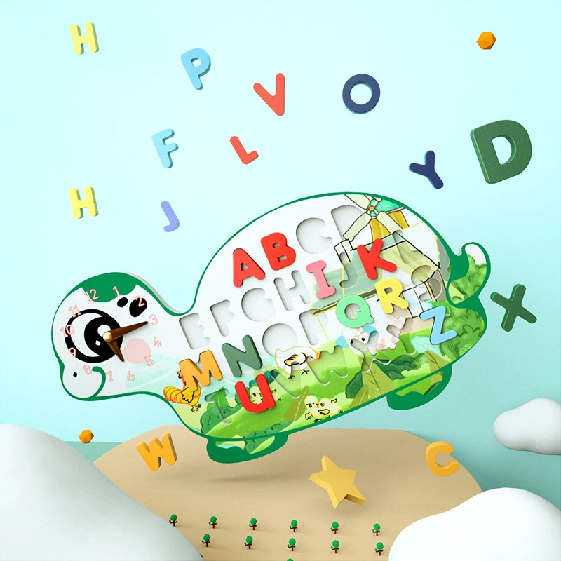 New Arrival  Wooden Fishing Board Early Education Toys Montessori Digital Blocks Puzzle Children Magnetic Mosaic Matching Game