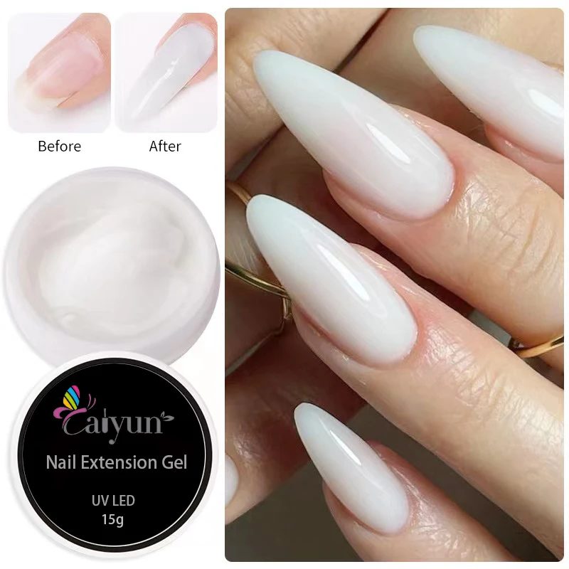 OEM/ODM No Burning Natural Construction French Nude Colors UV/LED Hard Gel For Nail Extension