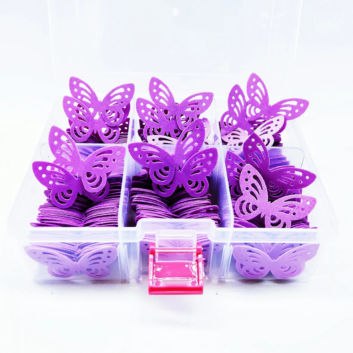 Blue Pink White Happy Birthday Decoration Hollowed out Butterfly For Cake Cupcake wafer paper