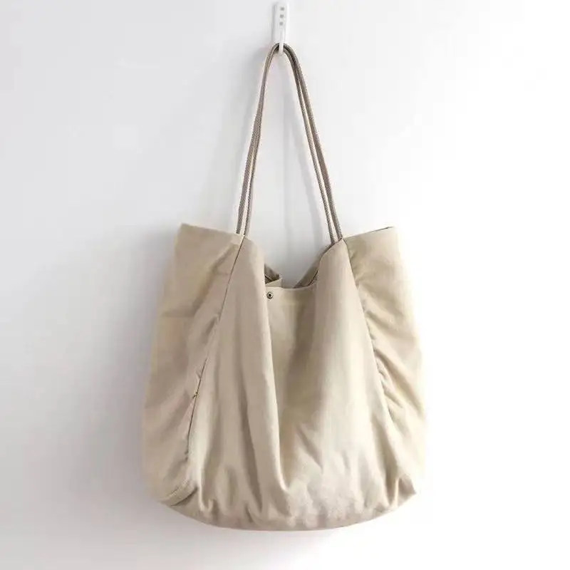 
2021 new cotton and linen canvas bag ladies all-match handbag travel large-capacity canvas bag 
