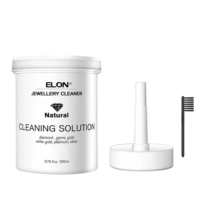 200ml Natural Jewelry Cleaner Liquid Non Toxic Liquid Solution Gold Silver Jewellery Cleaner Kit