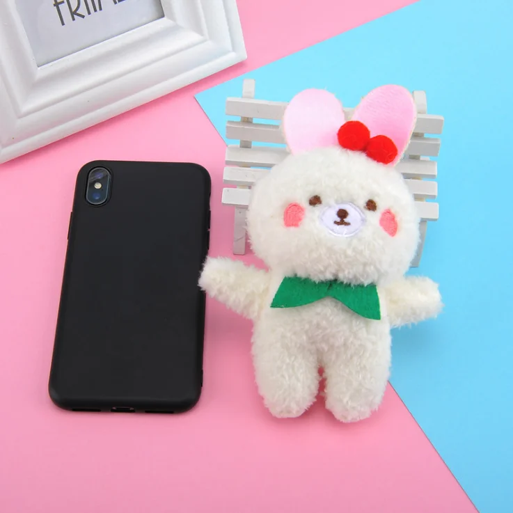 Small Size 2022 New Year bear and rabbit plush keychain toy bunny plush pendant doll for kids gifts