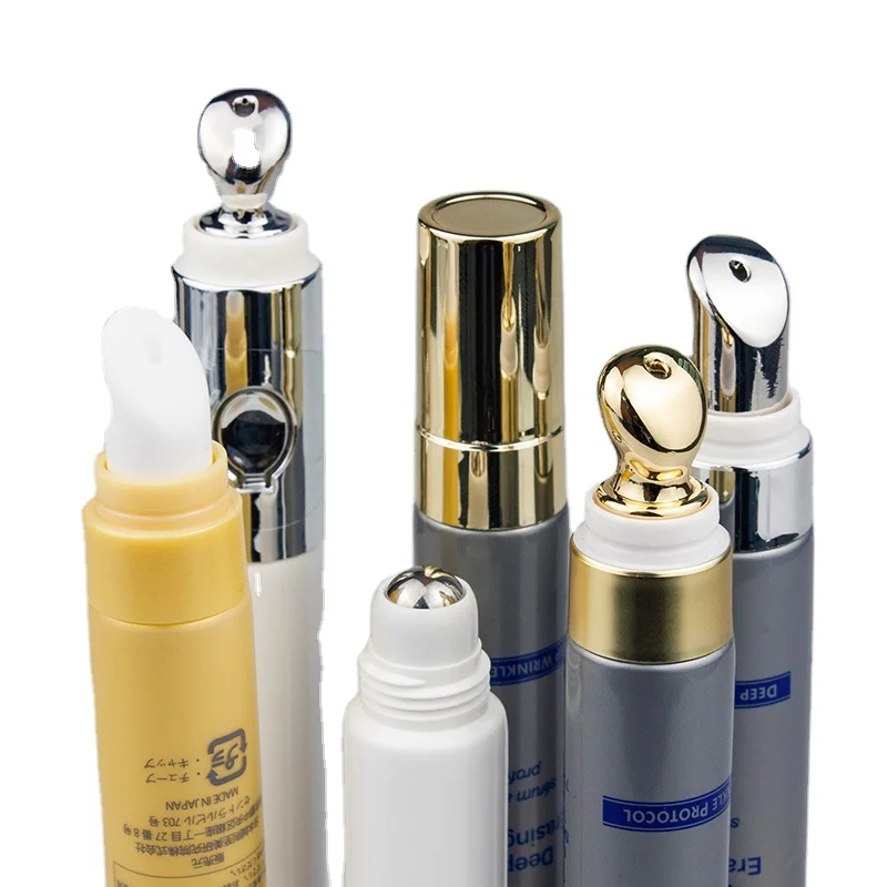 15ml 0.5oz Cooling Metal Tip Massager Eye Cream Tube For Eye Cream Serum And Treatment