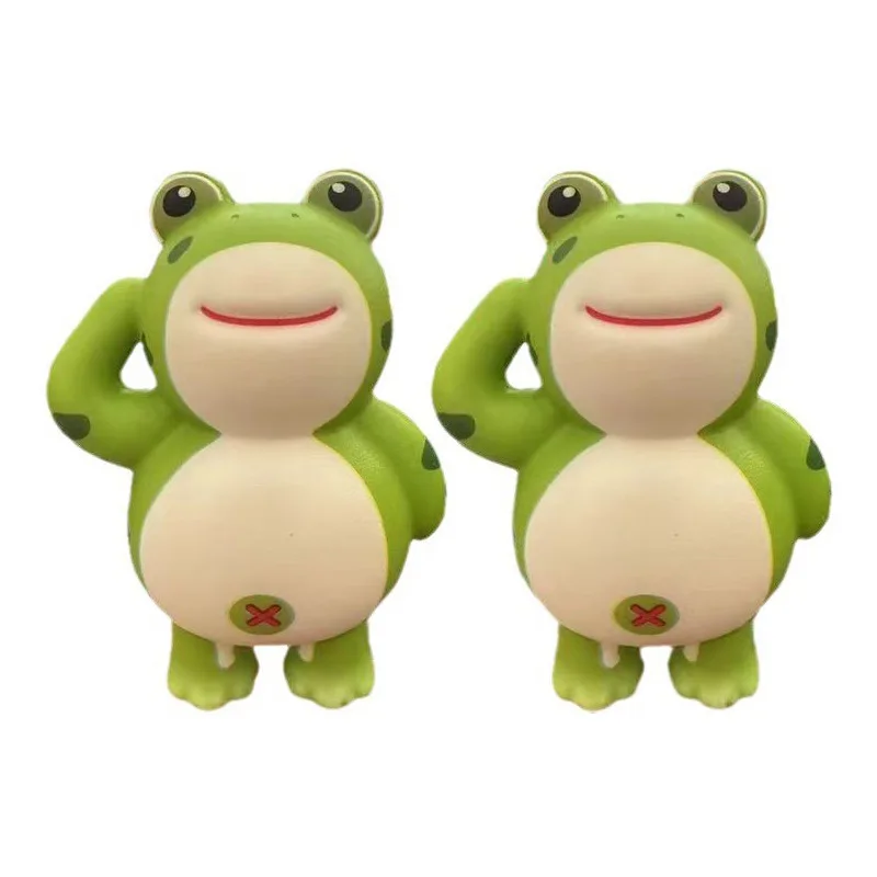 Salute Frog Pinch Fun Stress Relieving Toy Slow Rebound Doll Stress Relieving Artifact Internet Celebrity Doll Selling Cub Frog