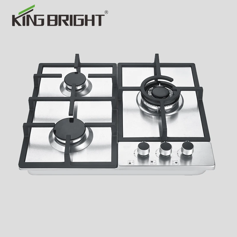 Kingbirht Европейская стильная кухонная Встроенная плита с 3 горелками газовая пластиной из нержавеющей