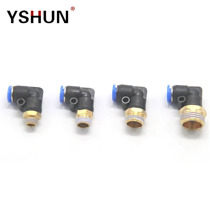 YSHUN factory PL4mm 6mm Male elbow air tube pneumatic fitting