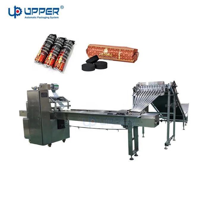 Pillow packing bag Bbq Wood hookah charcoal UPPER Shisha Coal charcoal horizontal packaging machine