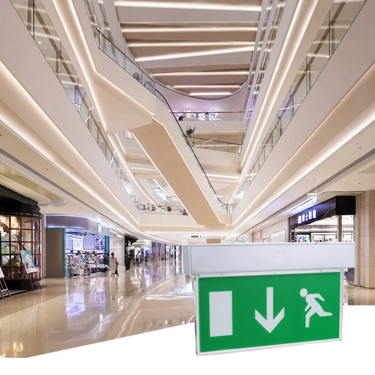 Cheap Price Rechargeable Led Wall Mounted Fire Safety Single Face Resistant Emergency Light Exit Sign