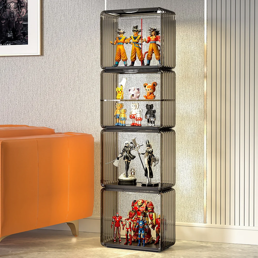 Ready to ship factory directly sale plastic toy figure display case with removable showcase for blind box display