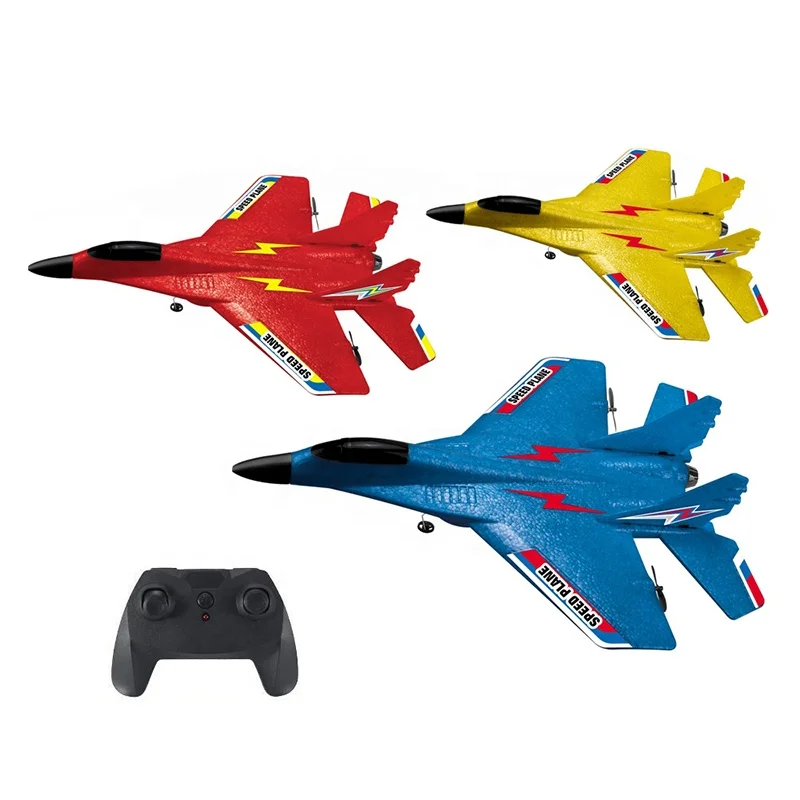 2.4G Yellow Remote Control RC Flying Toys Fighter Glider Plane Aircraft EPP Foam Airplane for Kids