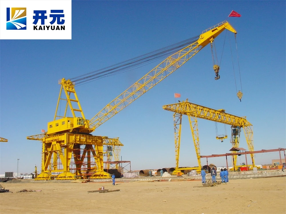 Kaiyuan New Harbour Port Crane Vehicle Shipyard Gantry Mobile Portal 25 Ton 50 Ton