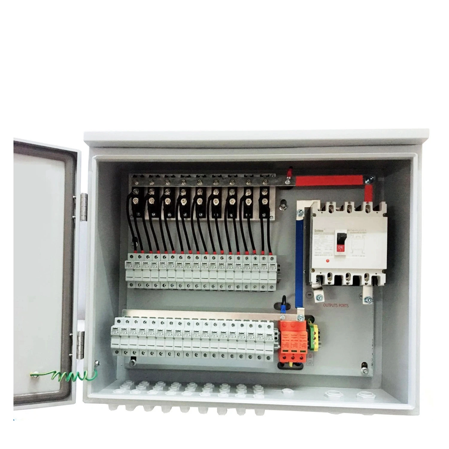 4 in 1 out  photovoltaic combiner box  IP65 PV system combiner box   Customize Voltage DC PV combiner boxes