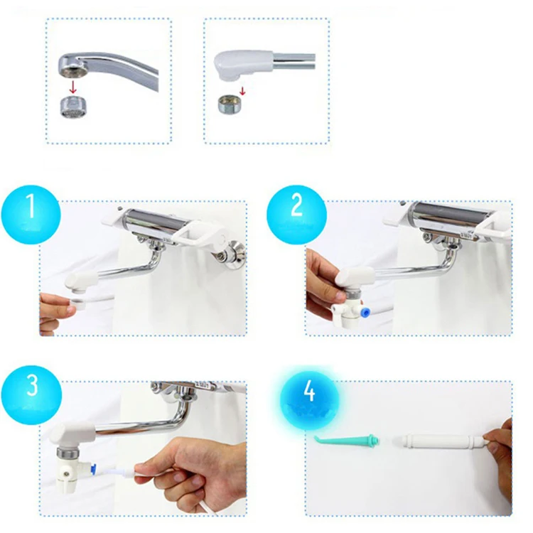 products china Gum Care Water Pick Dental Water Jet Faucet Flosser Teeth Water Cleaner Portable Teeth Care Toothbrush