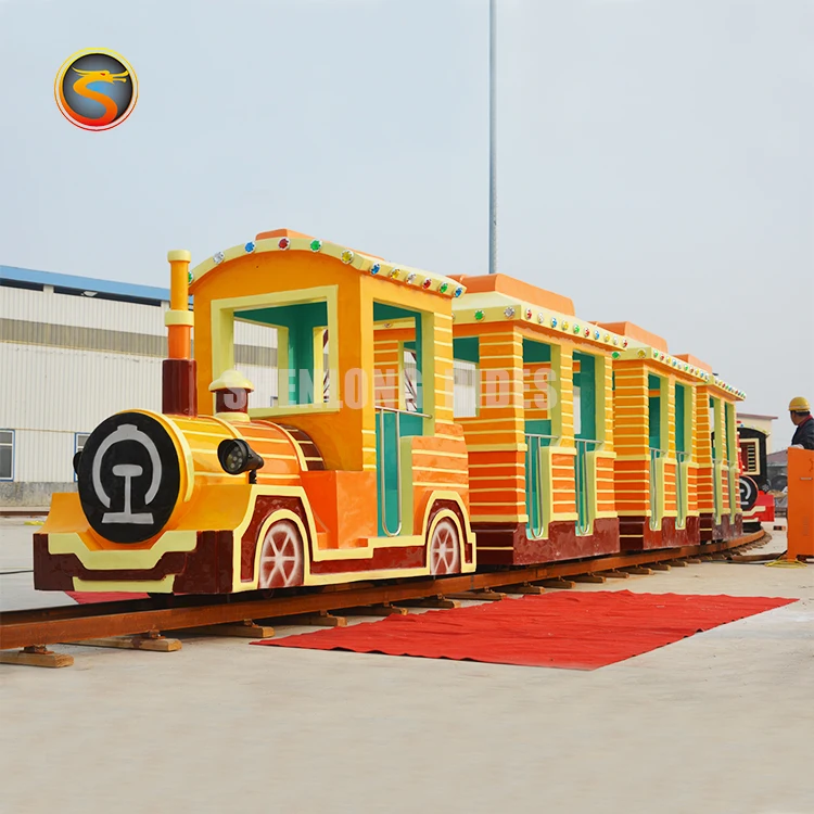 Amusement park games kid electric train  track train rides for sale.jpg