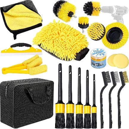 20PCS Car Wash Clean Kit High Quality Detailing Brush Kit Car Cleaning