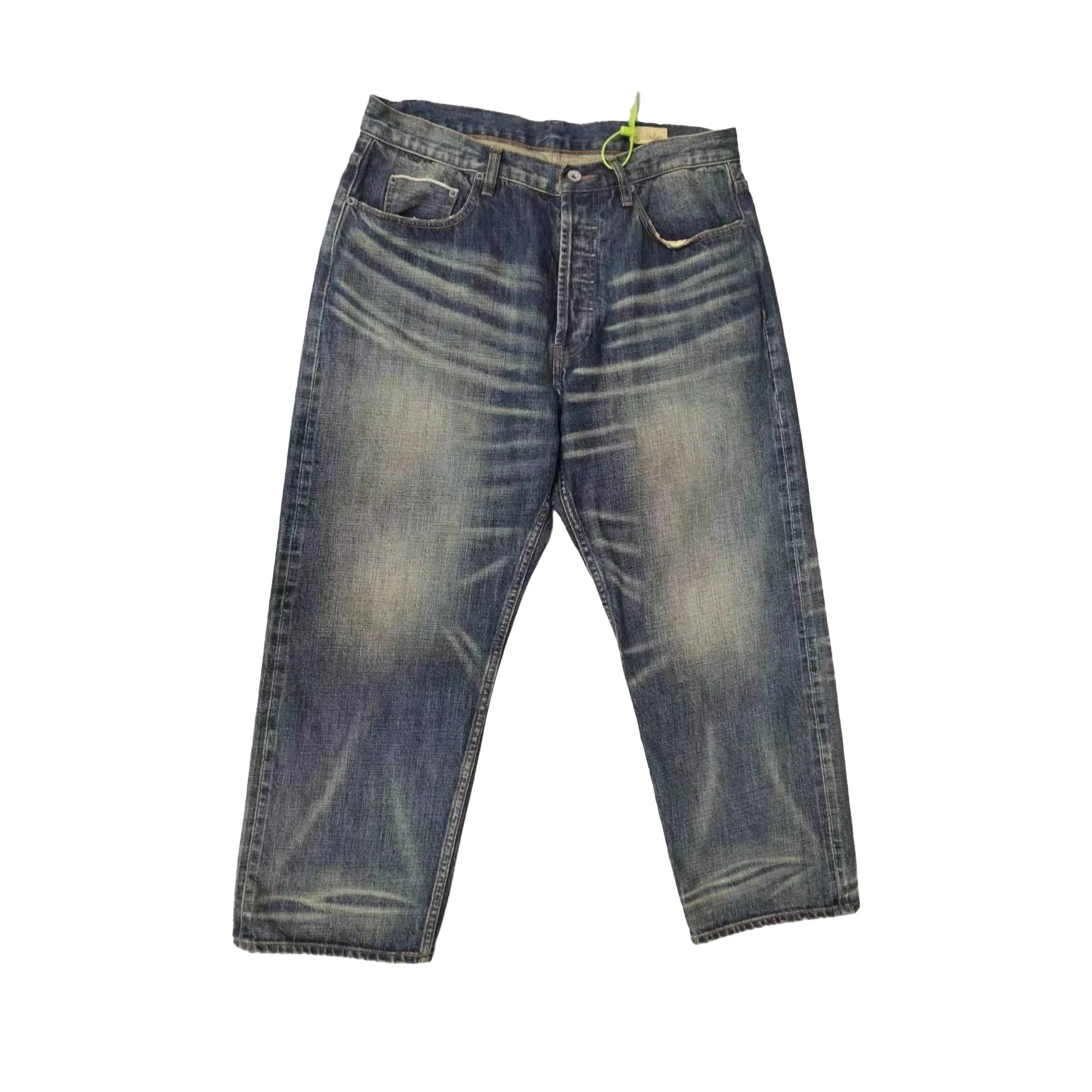 D004  Custom denim manufacturer heavyweight raw selvedge denim jeans men straight leg selvedges red denim pants