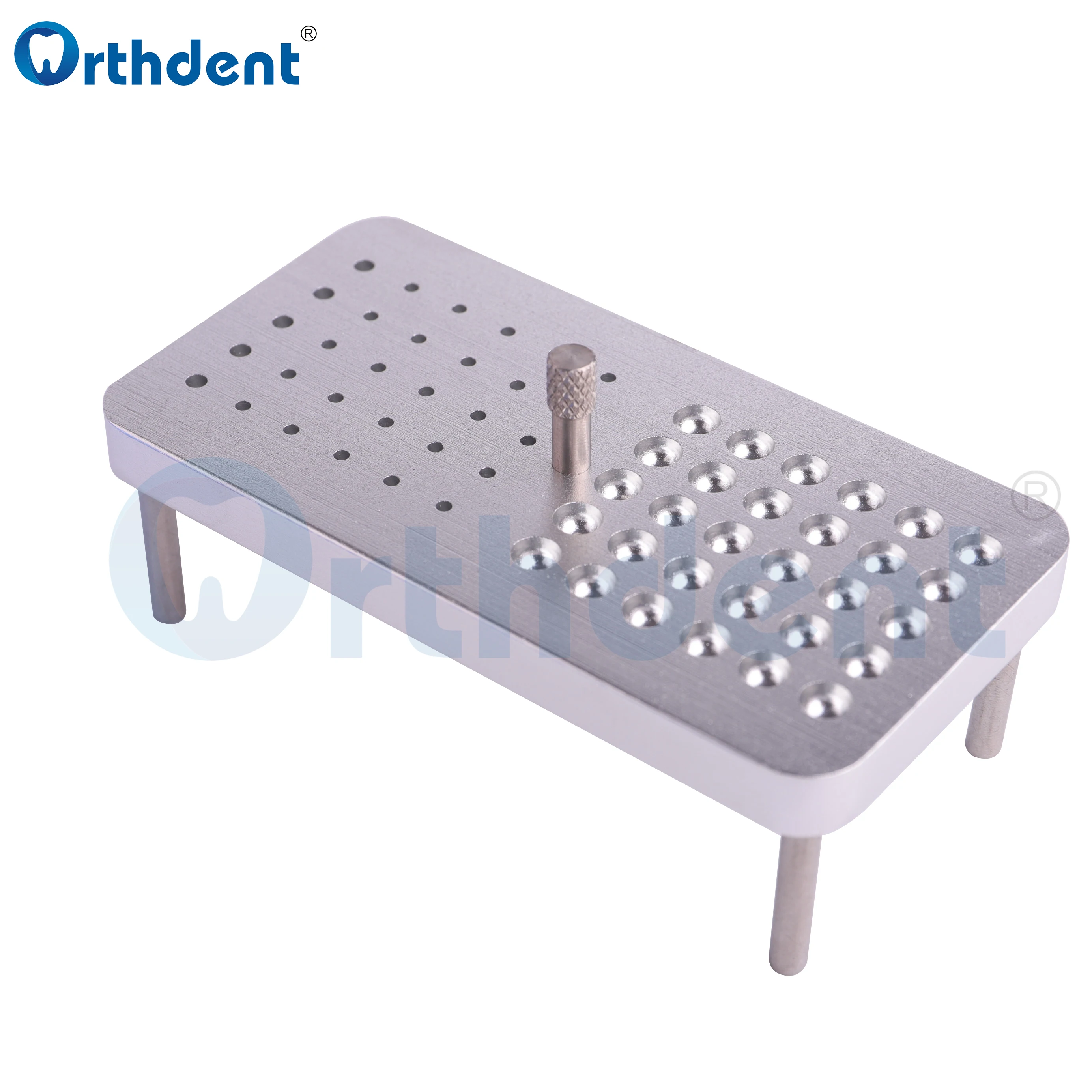 60 Holes Dental Disinfection Holder Block Box Endo Files Burs Polishing Kits  3 Use Autoclave Sterilization Dentist Equipments