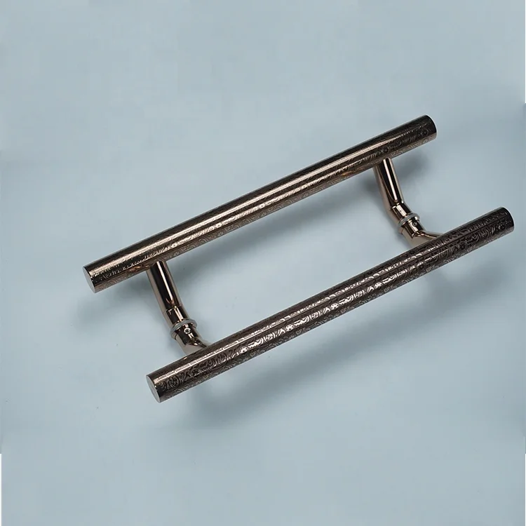 Black SS316 KANEE Rose gold Stainless Steel Glass Door Pull Handles