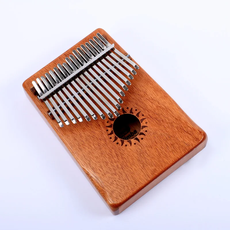 2023 Wholesale Solid Mahogany Wood Kalimba 17 Keys Finger Piano for Gift