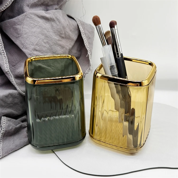 Desktop Beauty Large Plastic Makeup Brushes Holder Make Up Organizer Cosmetic Lipstick Storage Box