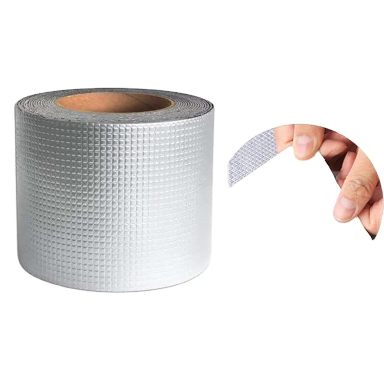 Aluminum Foil Waterproof Butyl Tape for Sealing and Repairing Corrugated Roof Connections of HVAC Pipes