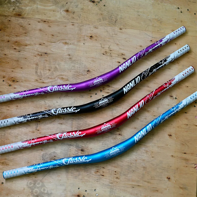 NANLIO Bicycle Handle 31.8x720 780mm Aluminum Alloy Mountain Bike Swallow Shaped Riser Handle Bar Bicycle Parts