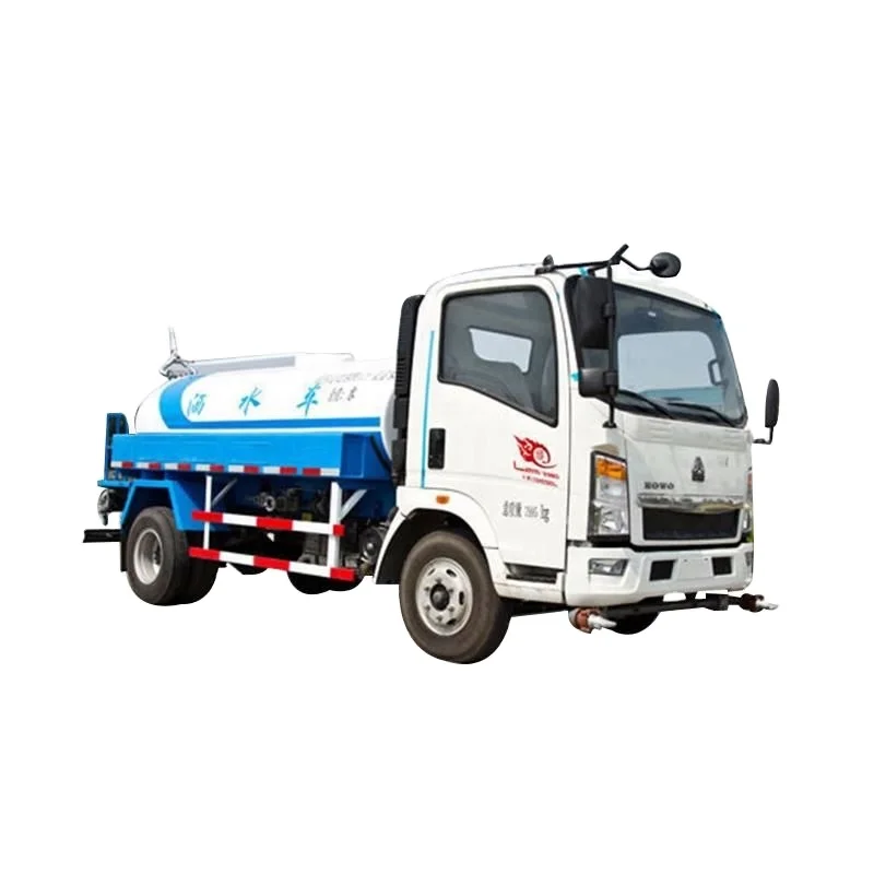 SINOTRUK HOWO 4x2  8 Cubic Meters small size 5 Ton water tanker truck for sale