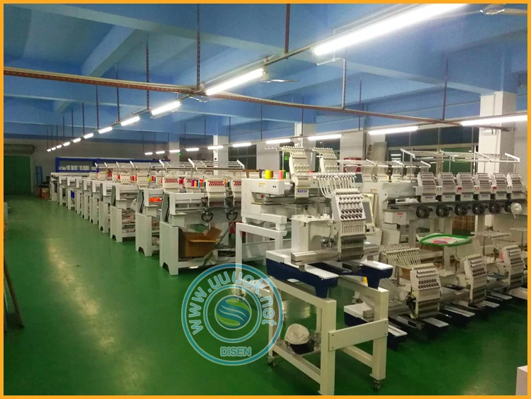 Factory latest price industrial automatic 9 12 15 needle 18 24 head computerized cap t shirt flat multihead embroidery machine