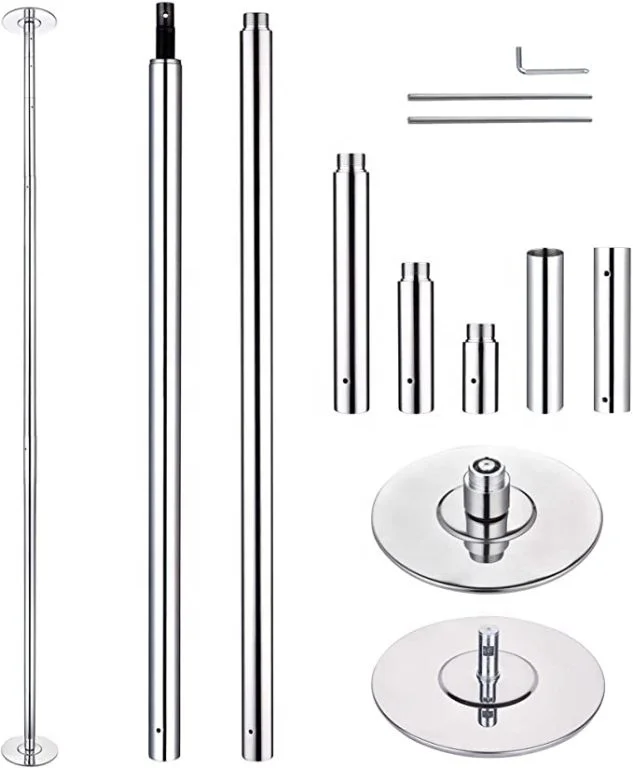 45mm Chrome Plated  Spinning Pole Stripper Pole Fitness Equipment