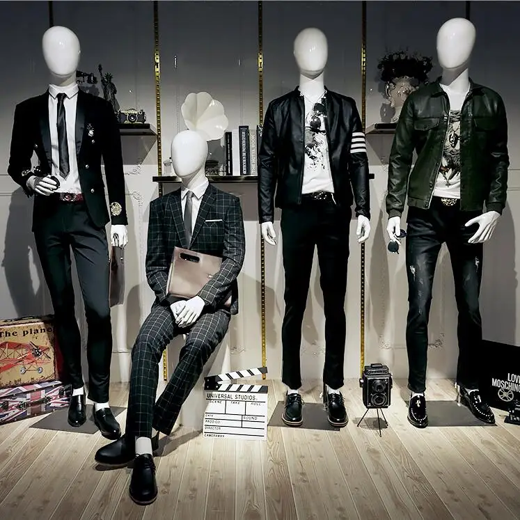 Full Body Handsome Male Uniform Formal Suit Dress Standing Sitting Mannequins For Showcase Display