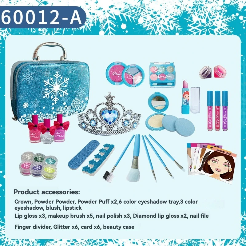 Wholesale Preschool Pretend Play Kids Make Up Toy Set Cosmetic Cute Princess Kit Cosmetics Bag Makeup Toys