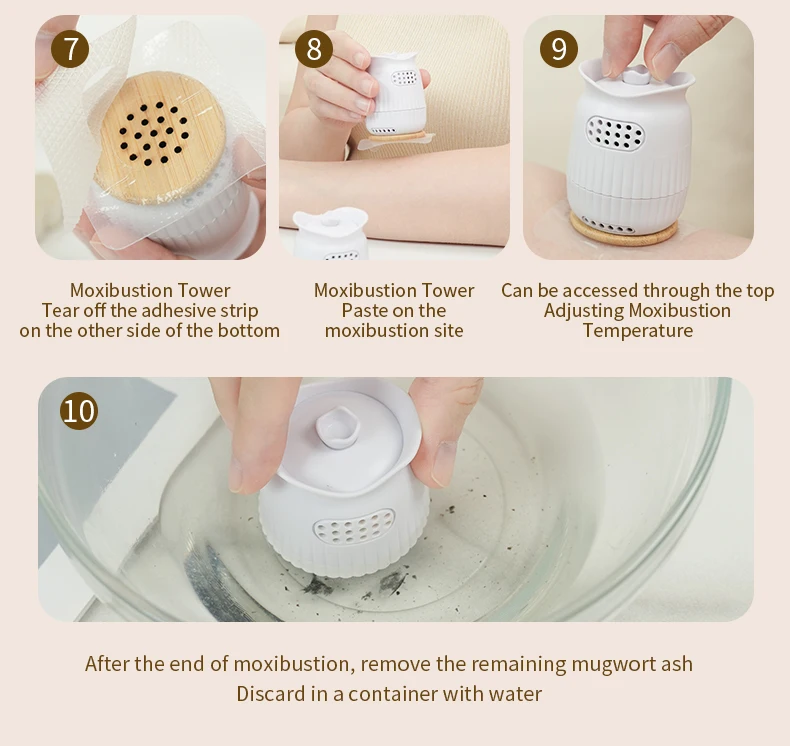 Potable Small Moxibustion Traditional Chinese Medicine Acupoint Moxibustion Reusing Moxibustion Cups