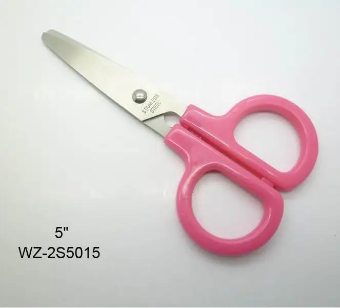 stainless steel material type small student scissors school scissors plastic scissors
