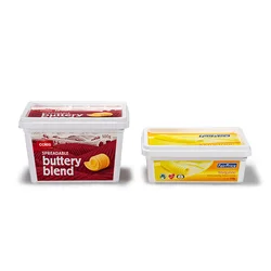 Wholesale IML disposable eco friendly custom 250g 500g rectangle margarine packaging  with lid