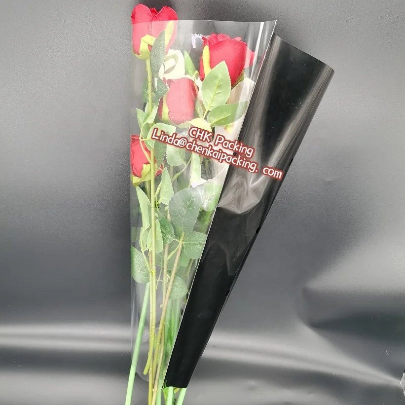 how to make a rose bouquet cellophane rose sleeves wrap brown paper flower florist cello packaging