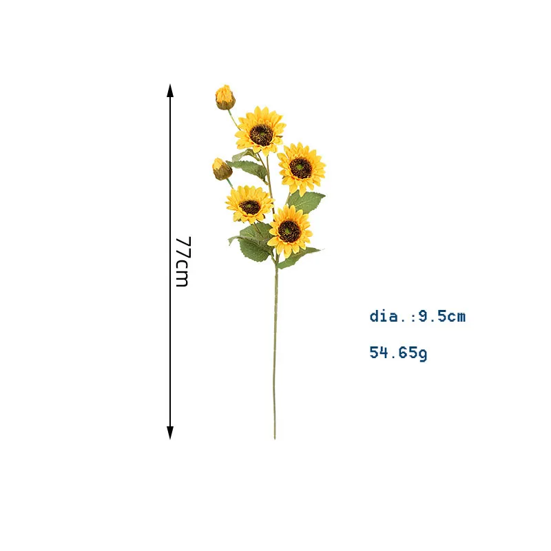 full sizes 43cm 103cm 85cm large and mini artificial sunflower flowers bouquet for home decoration silk flower for wedding hall