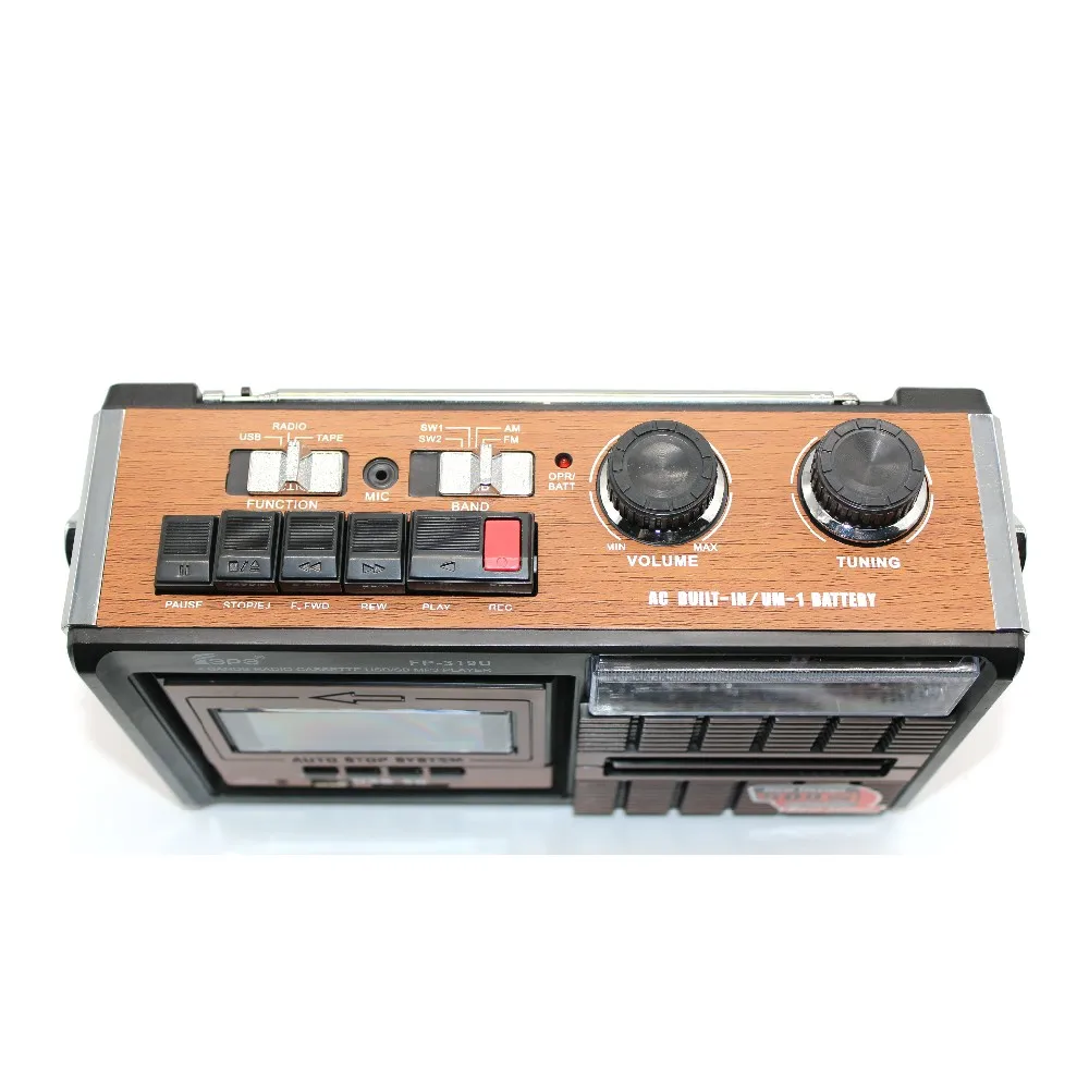 Knstar FP-319U cheap am fm sw 4 bands radio with cassette recorder player