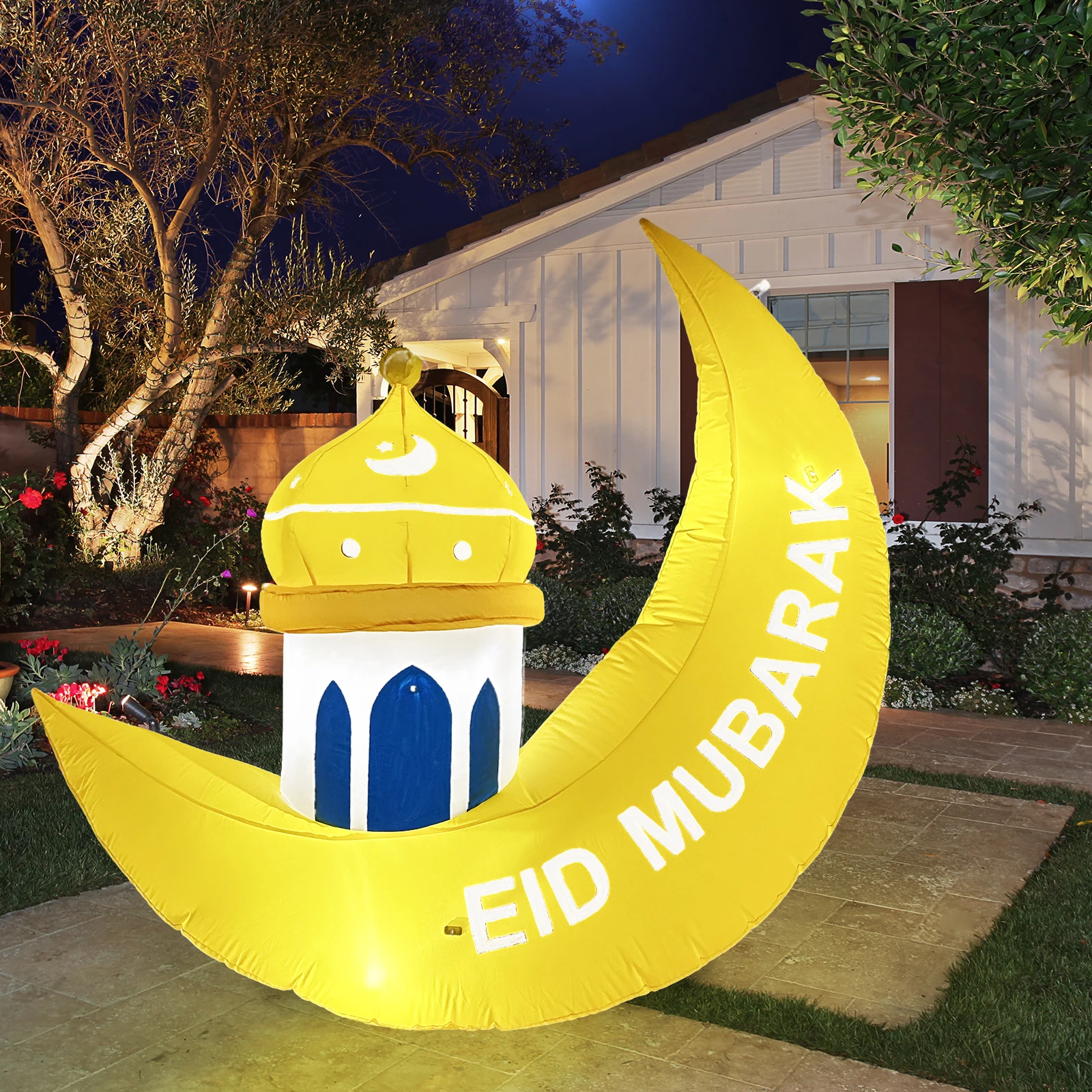 Ourwarm Customized Islam Outdoor Ramadan Inflatable Decoration Eid Islam Blow Up Mubarak Decorations