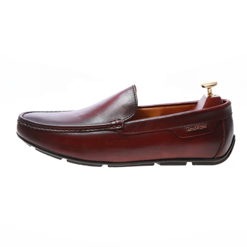 New men penny loafers Italian leather business shoes with retro soles loafers shoes for men