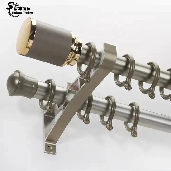 Window Good Quality Aluminum Window Accessories Double And Curtain Rod Sets Poles