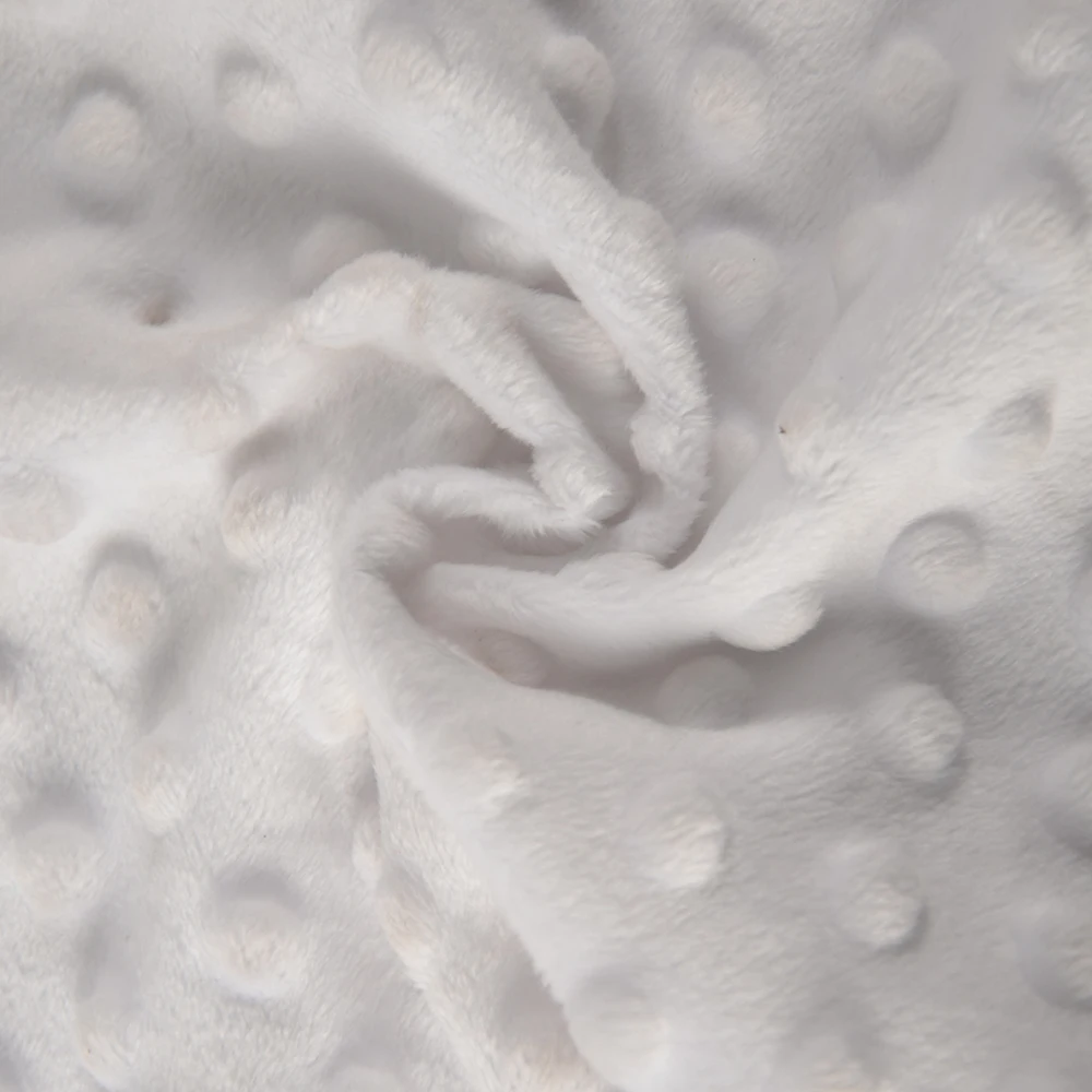 Multi Colors Soft Breathable 100% Polyester Plush Minky Dot Toy Fabric