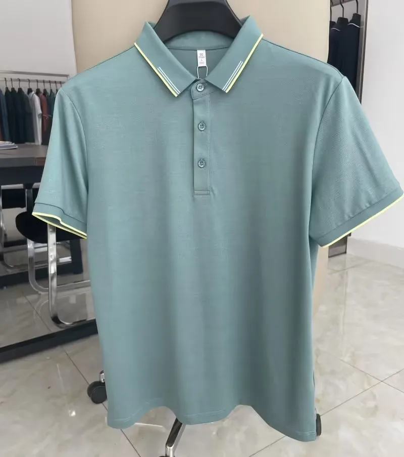 Luxury quality embossed logo plain breathable anti-microbial fitting quick dry golf polo t shirt for men