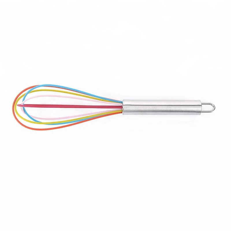 Amazon hot selling colorful silicone whisk with best price