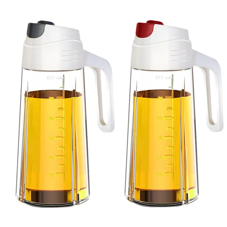 Pp Plastic Automatic Kitchen Organizer Cooking Vegetable Olive Glass Oil Glass Jar Vinegar Bottle Oil Dispenser