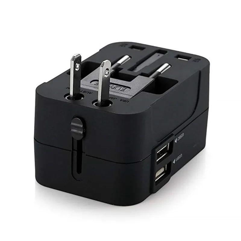Universal Travel Plug Adapter 2USB Port World Travel AC Power Charger Adapter AU US UK EU Converter Adapter USB Charger