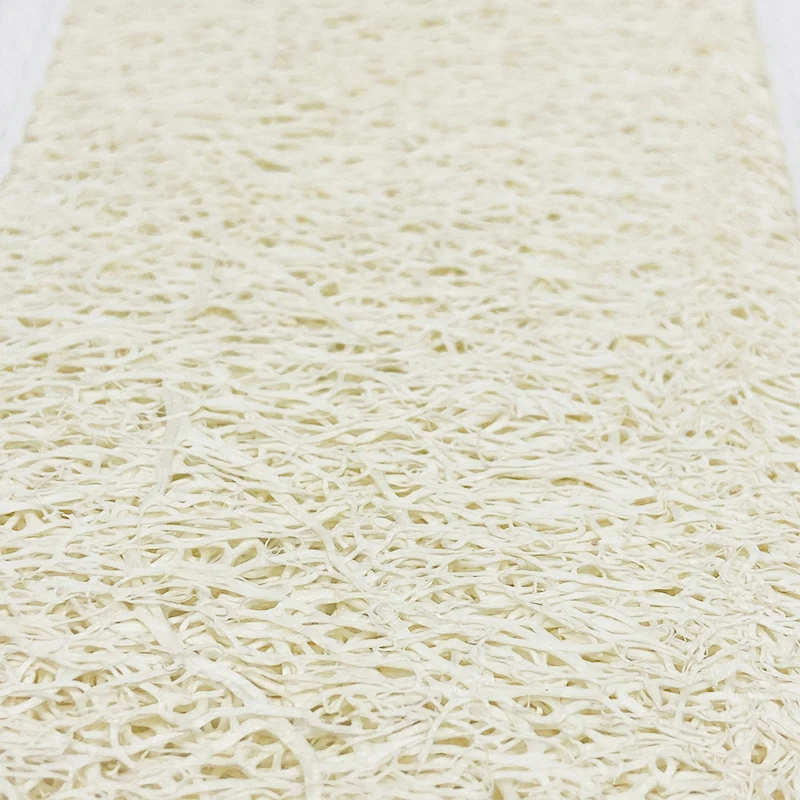 Wholesale Organic Sponge Exfoliating Sisal Nature Color Long Strip Double-sided Bath Pull Back Rubbing Body Loofah Belt