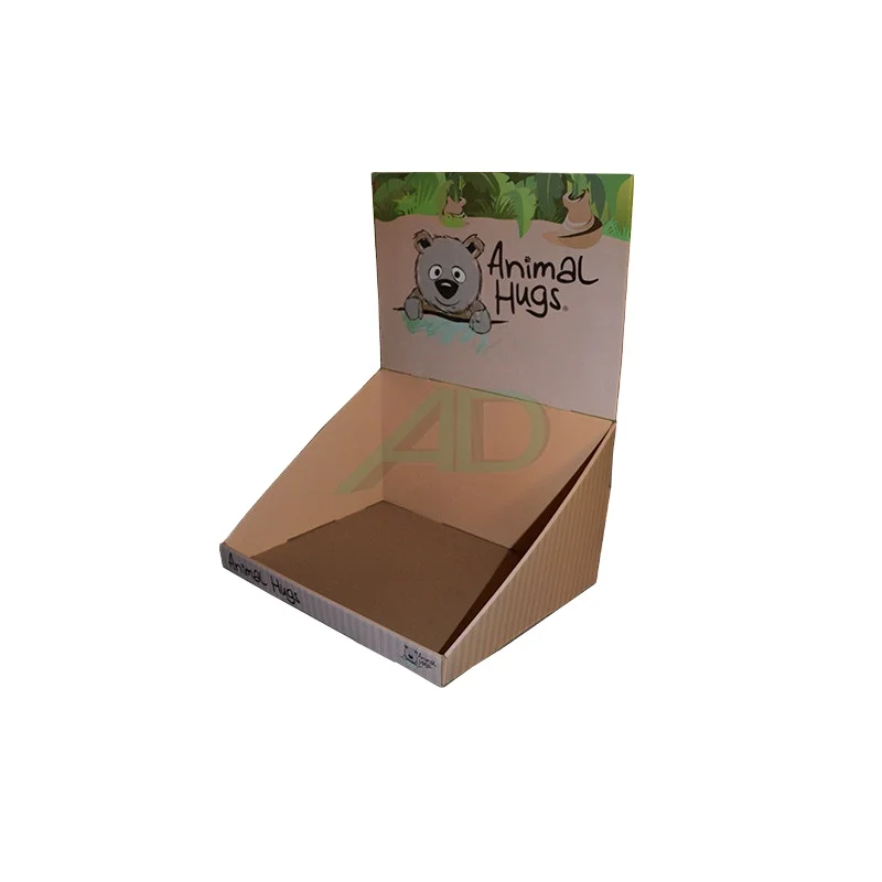 Eco-friendly POP Paper Display Creative Design Toy Small Counter Display For Supermarket Retail Store