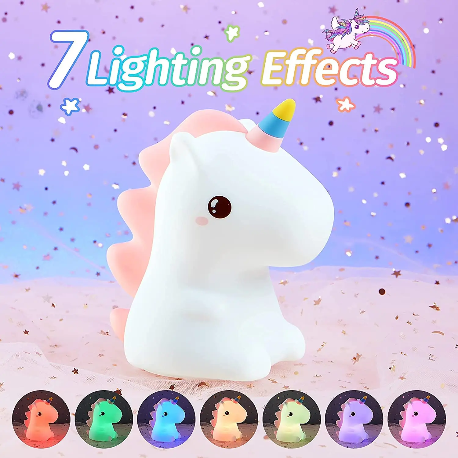 Silicone Animal Lighting Bedside RGB LED Modern Friendship Cute Unicorn Among Us Home Decor Night Lamp