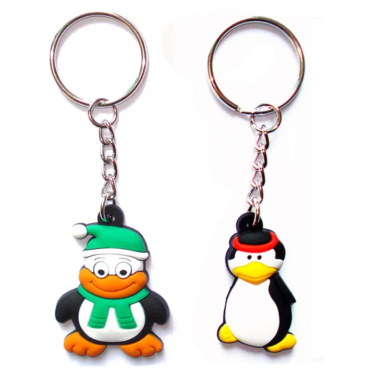 
Hot selling Eco-friendly soft PVC keychain with 3D animal design 