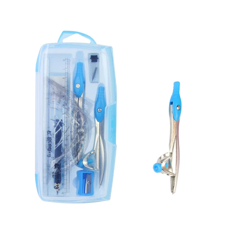 High Quality Math Set Geometry Drawing Set Student Pencil Compass Ruler For School Stationery Supplies